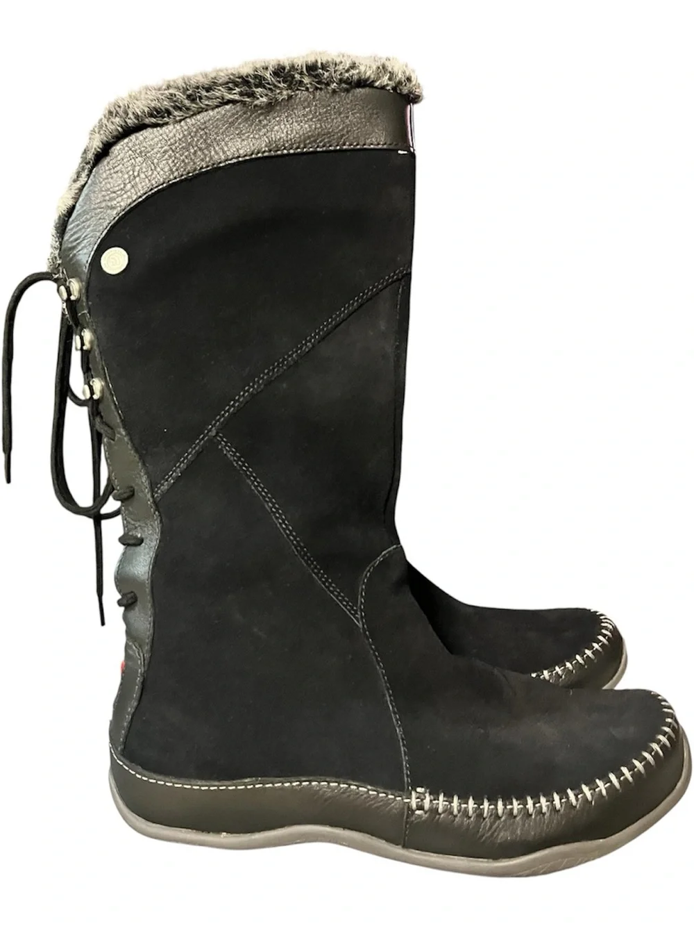 The North Face Womens Janey Winter Boots Black Suede Primaloft Size 8